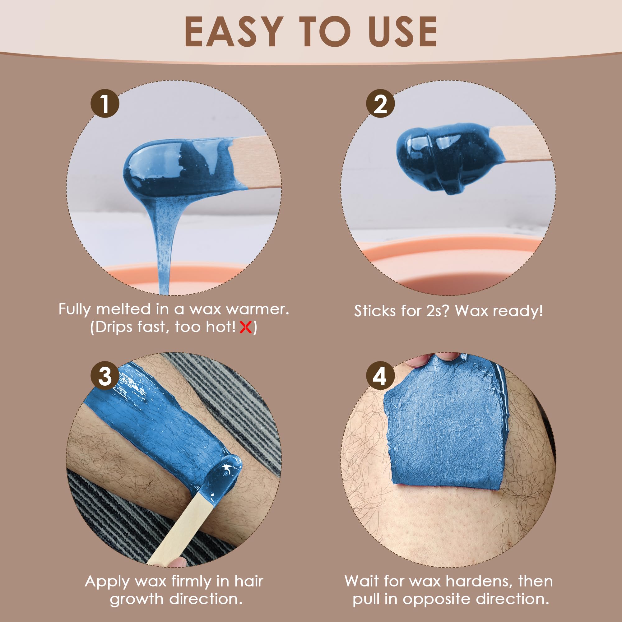 KOTAMU blue bikini wax formula for Brazilian use at home