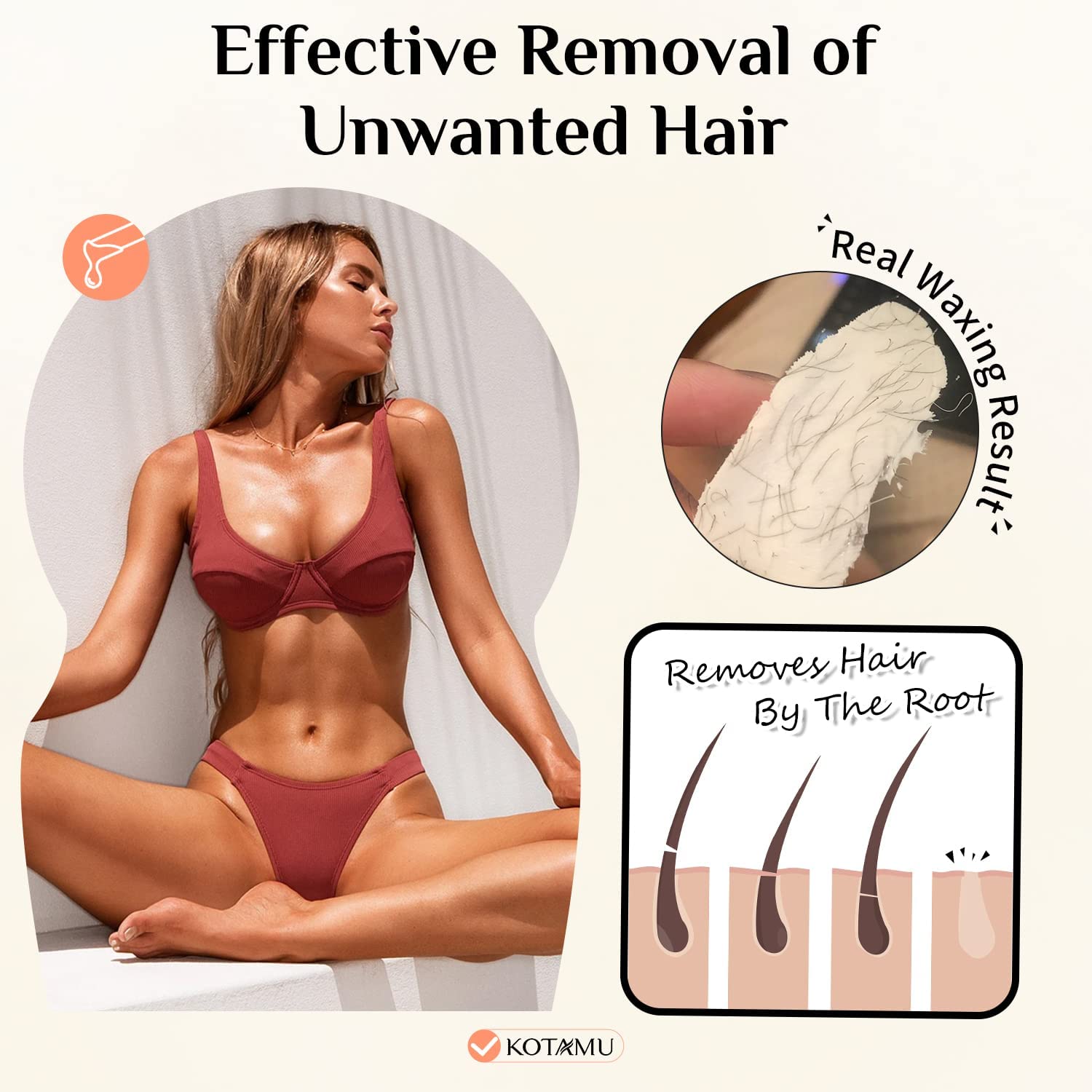 KOTAMU wax beads clean up easily with minimal residue after use