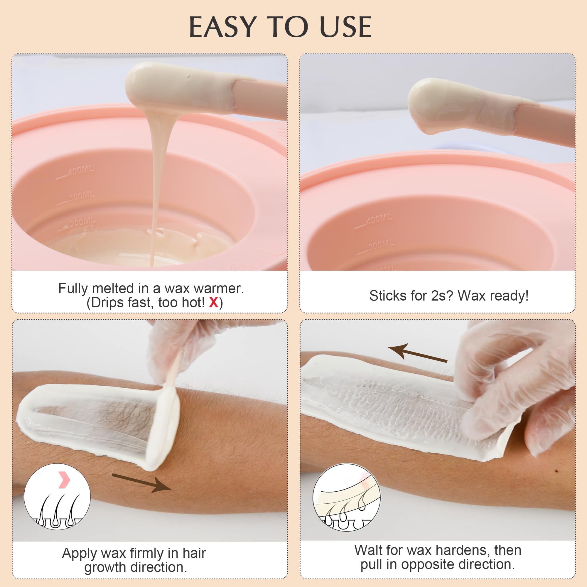 KOTAMU rosin-free unscented formula for comfortable waxing