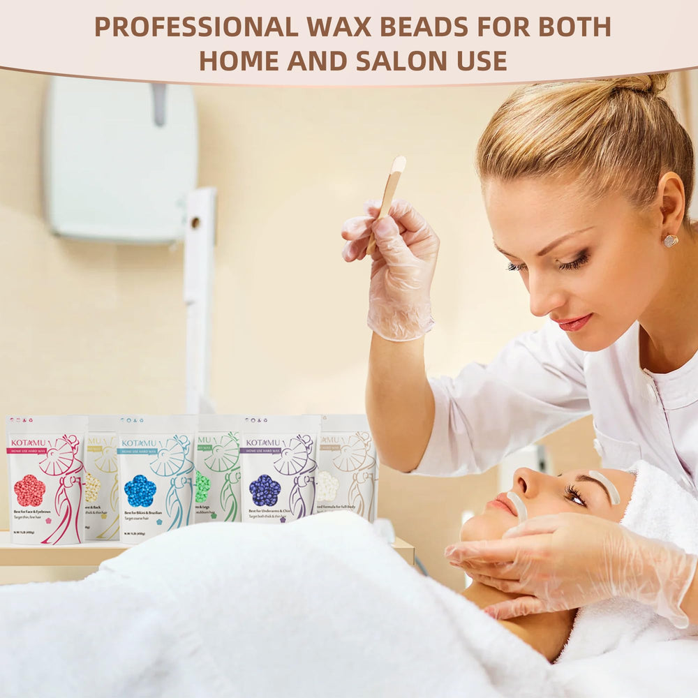 KOTAMU unscented wax beads for eyebrows providing precise facial hair removal