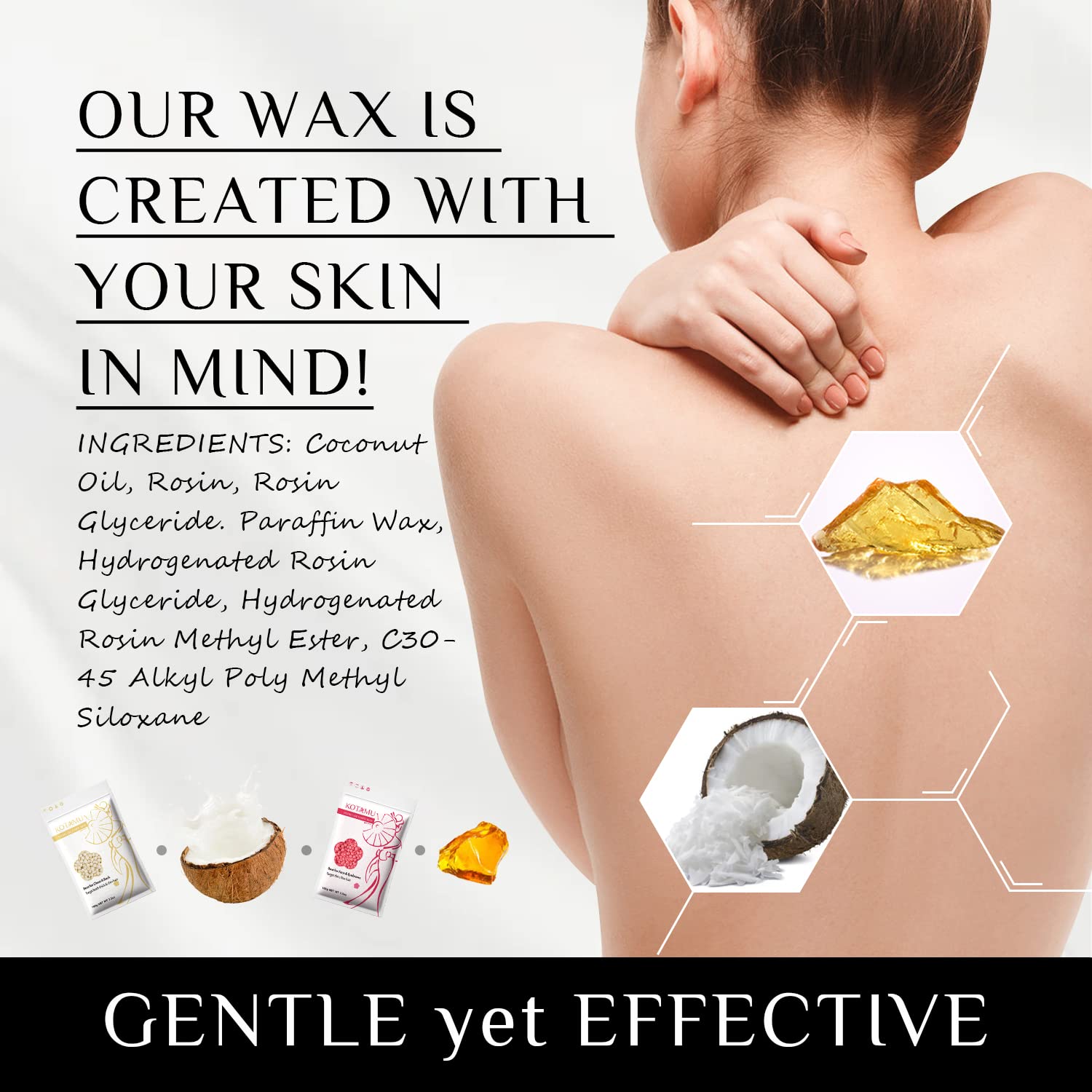 KOTAMU Wax Kit Pink one-go wax-ready feature saves time.
