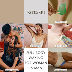 KOTAMU armpit waxing with hard wax for quick results