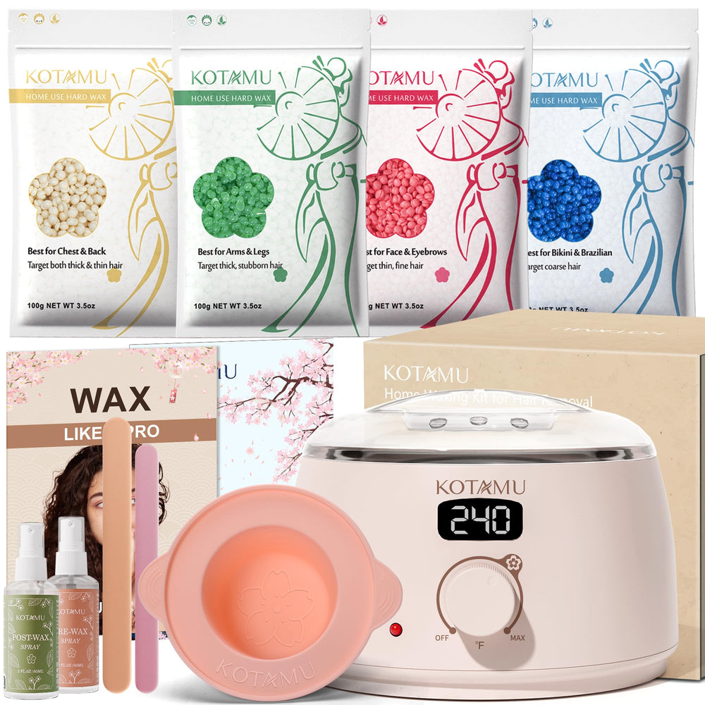KOTAMU waxing kit for face and eyebrow hair removal, gentle on sensitive skin