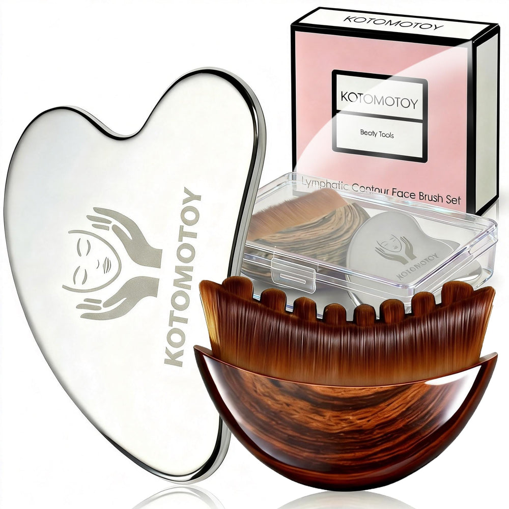 Kotomotoy lymphatic drainage brush for facial lift and absorption