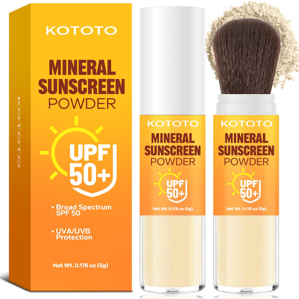 Kototo protector solar en polvo para cuero cabelludo, acabado invisible y SPF50.
