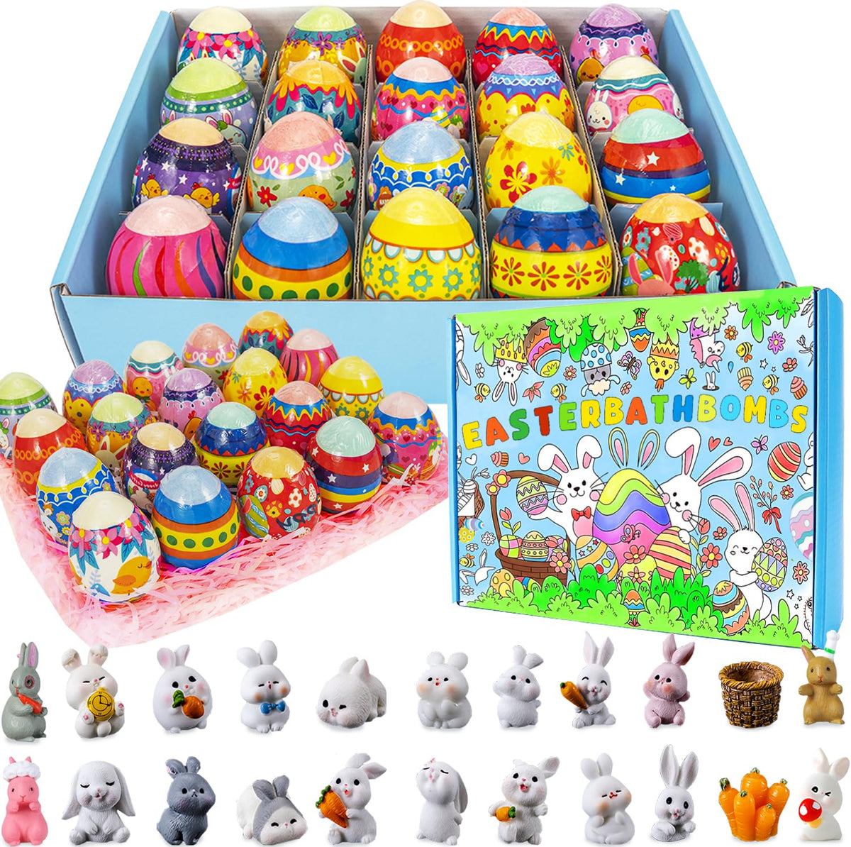 Kottke 20-piece bath bomb gift set with Easter packaging for bath time fun
