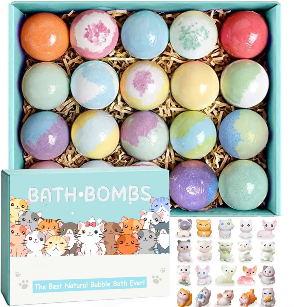 Kottke kids bath bombs with surprises inside, 20-pack color and toy reveals