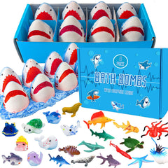 Kottke tiburones: caja de bombas de baño con sorpresa, diversión segura para los niños.
