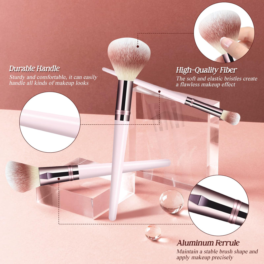 Koulate brushes’ ergonomic pink handles provide comfortable, stable grip.