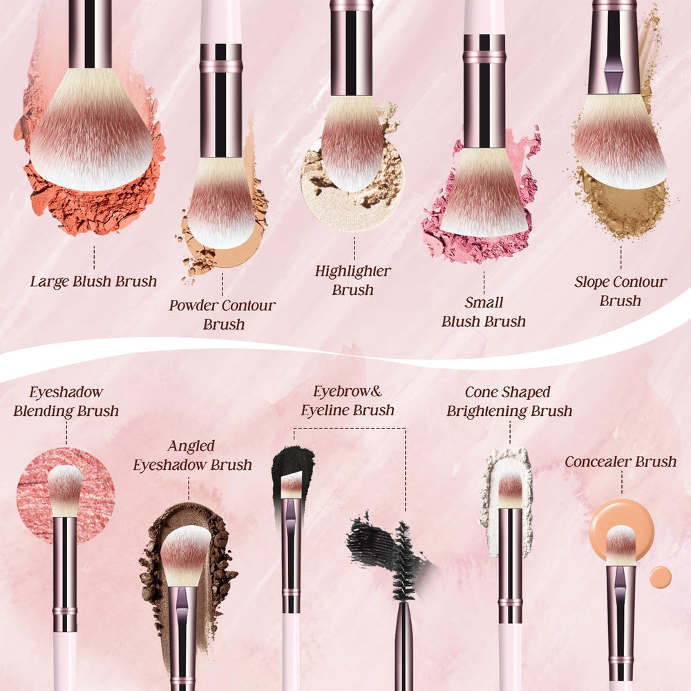 Koulate brushes feature soft synthetic bristles for smooth, even makeup application.