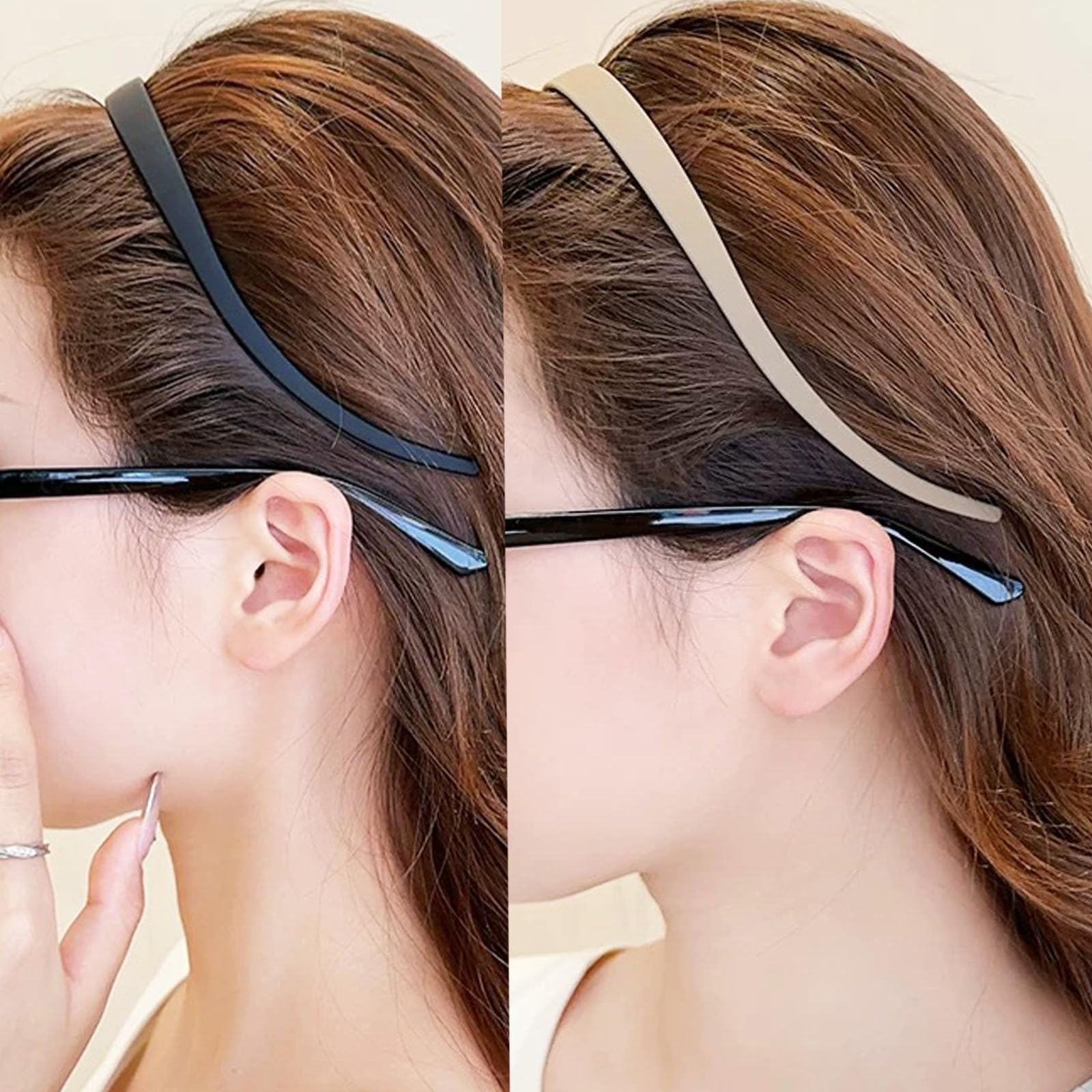 KOVOLITU comfortable hairbands for women with glasses, secure yet gentle.
