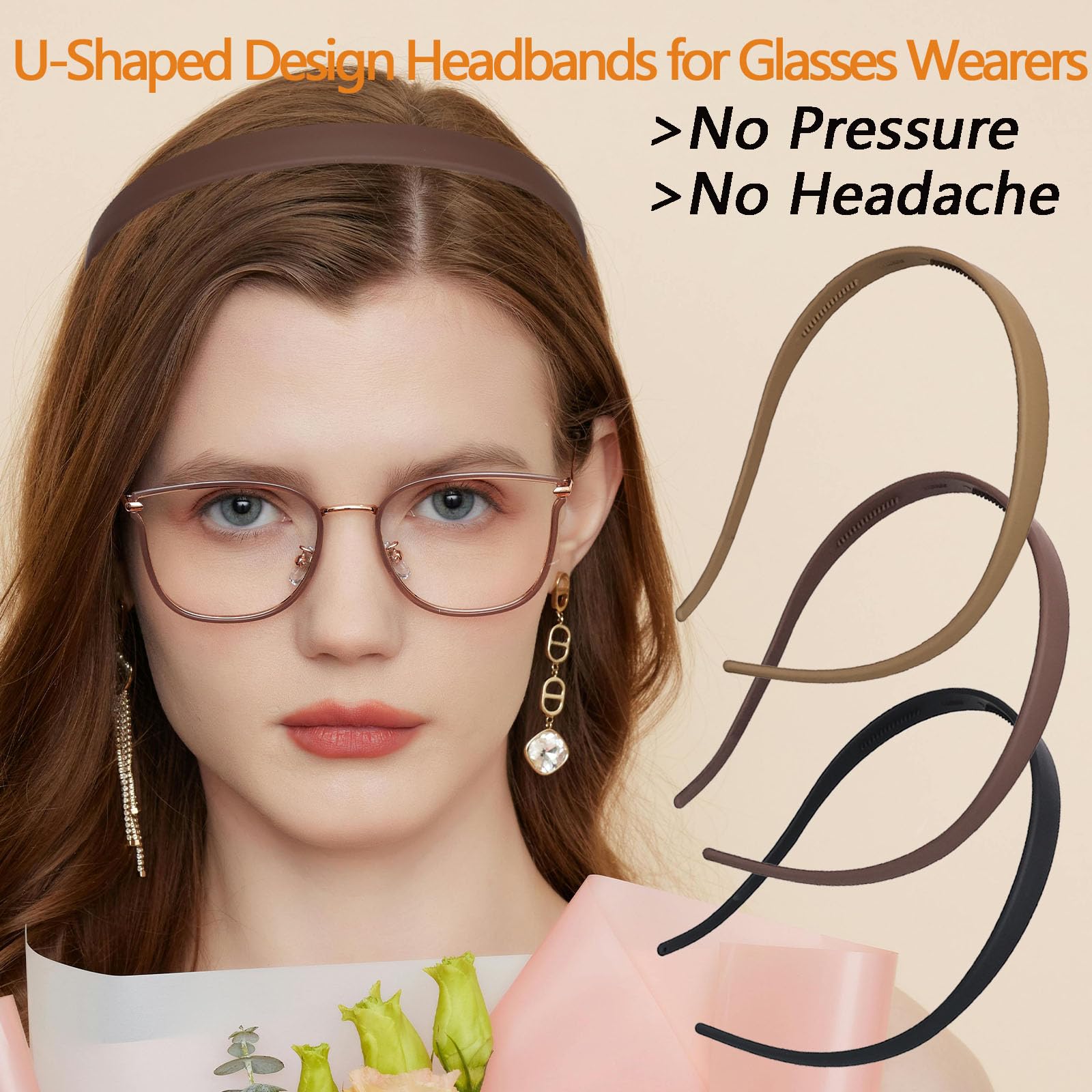 KOVOLITU tooth-grip headbands keep hair in place without slipping.