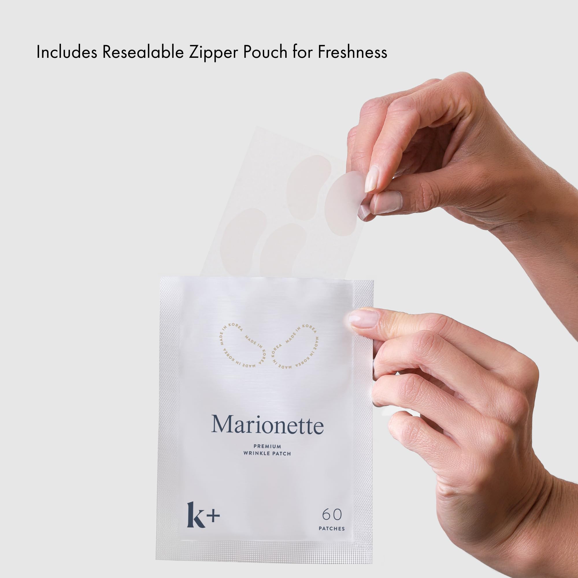 KPLUS K+ patches come in a 60-count pack for nightly use.