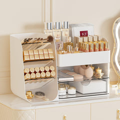 KQJS bedroom desk makeup storage helps declutter and organize daily essentials