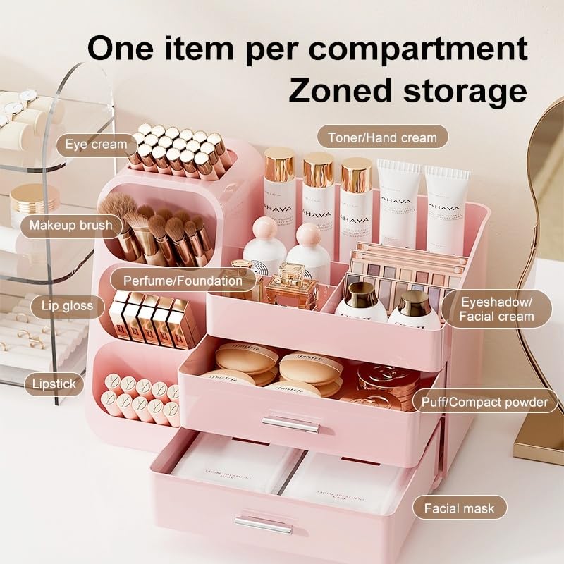 KQJS Makeup Organizer surface is waterproof and easy to wipe clean.