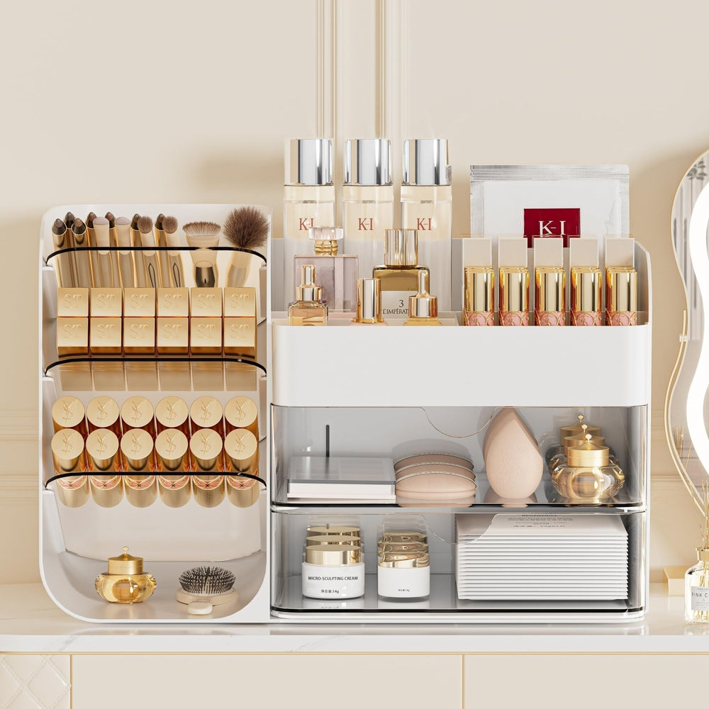 KQJS vanity storage with clear drawers for quick item visibility