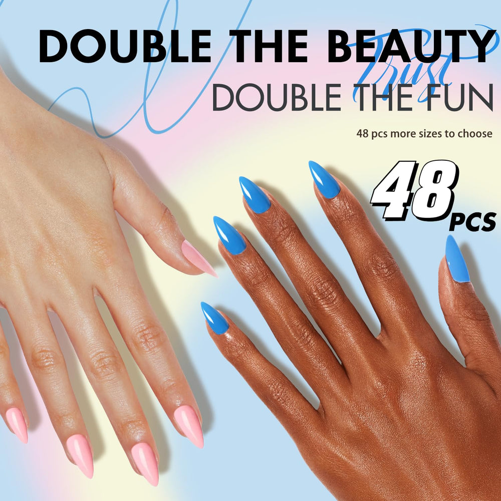 KQueenest almond medium nails on hand illustrating comfortable wear