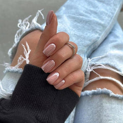 KQueenest chrome glitter finish nails add sparkle for nights out