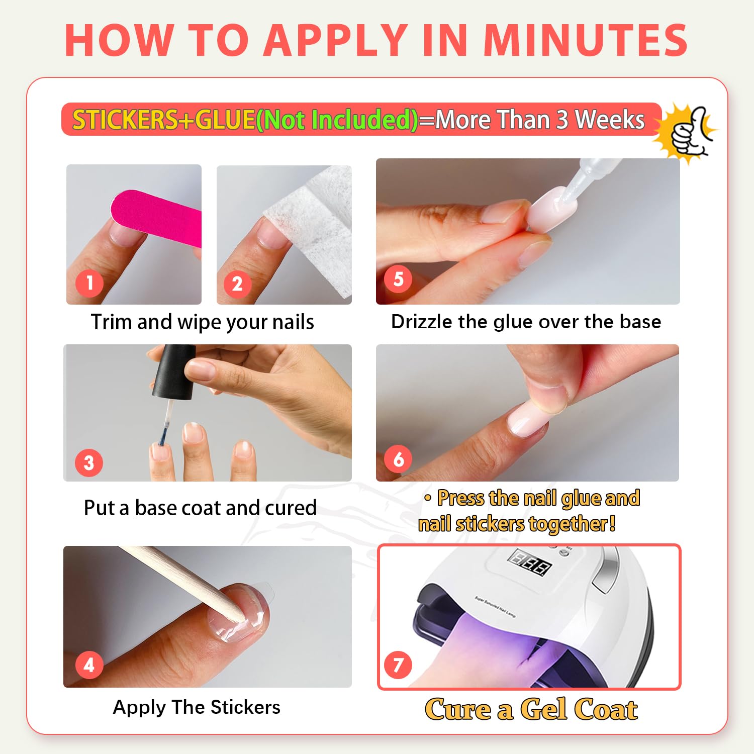 Empaque de 24 piezas de uñas KQueenest