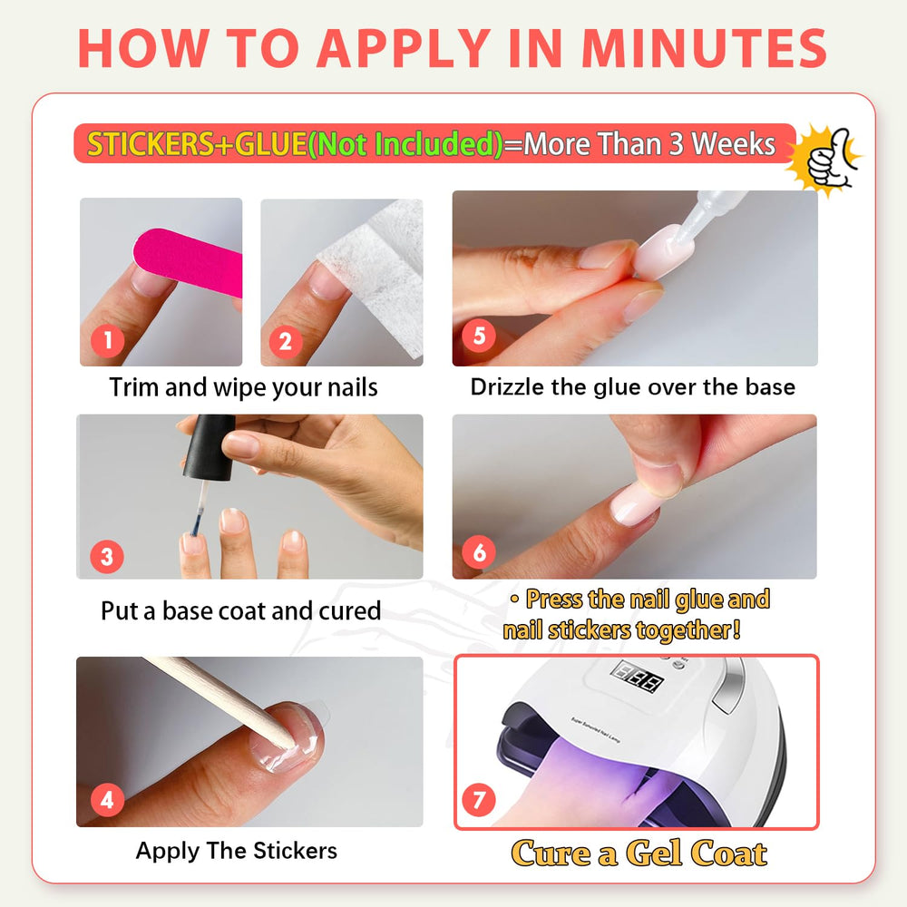Empaque de 24 piezas de uñas KQueenest