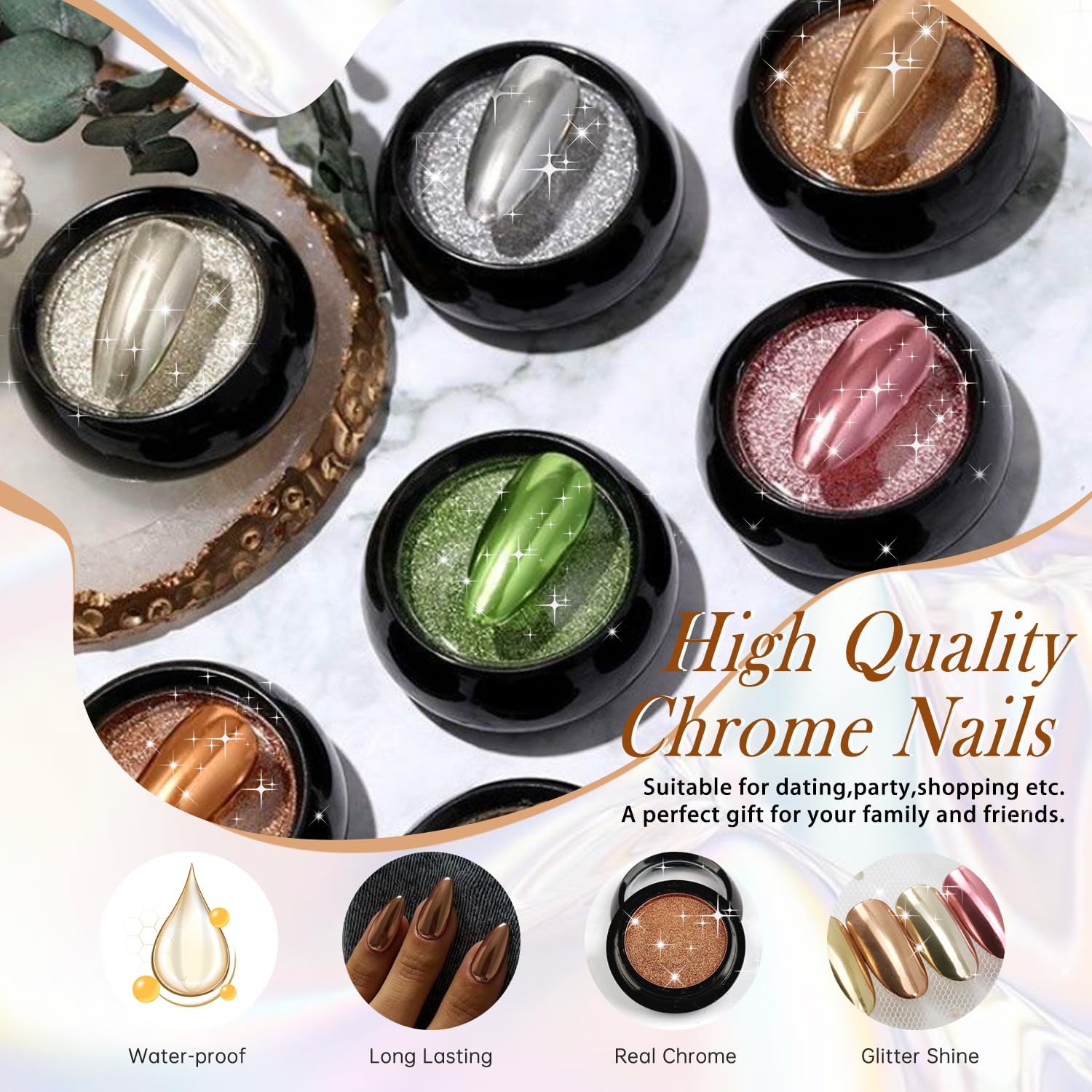 KQueenest fall-winter brown almond nails fit seasonal outfits