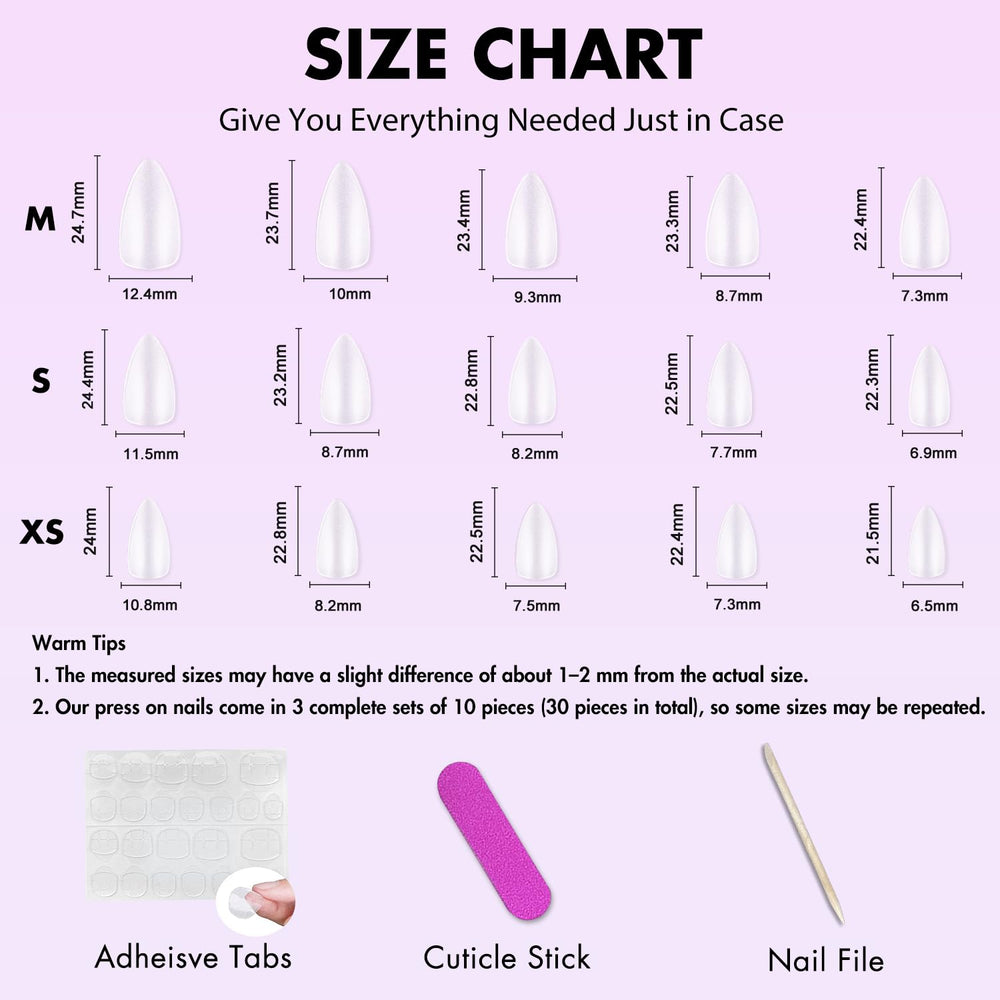 KQueenest Kit de uñas incluye stickers y lima para aplicación fácil.