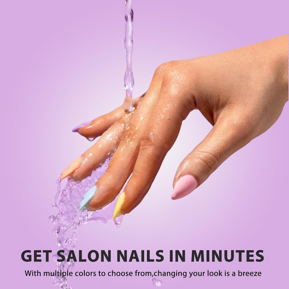 KQueenest press-on nails shown on hand for fast, salon-like results at home