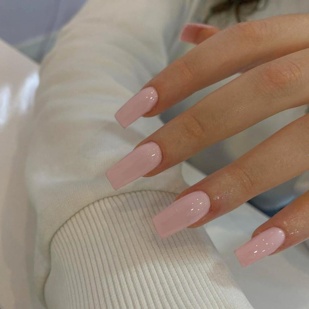 KQueenest punta cuadrada gruesa, uñas largas y duraderas para eventos