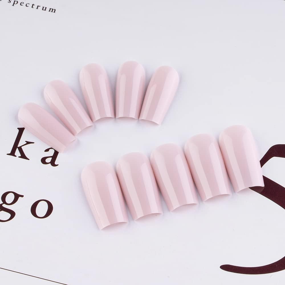 KQueenest uñas adhesivas medio-largo para uso en casa