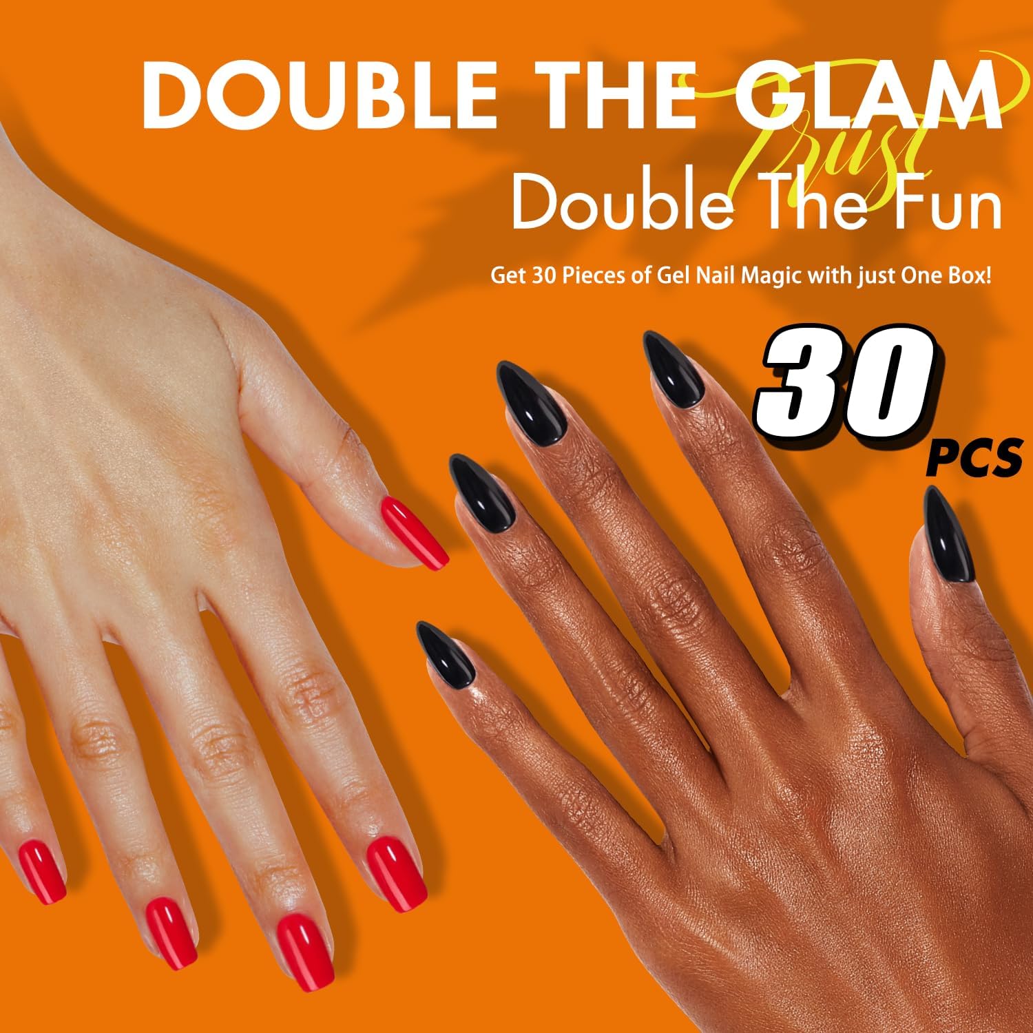 Uñas en forma ataúd rosa de KQueenest para look definido.