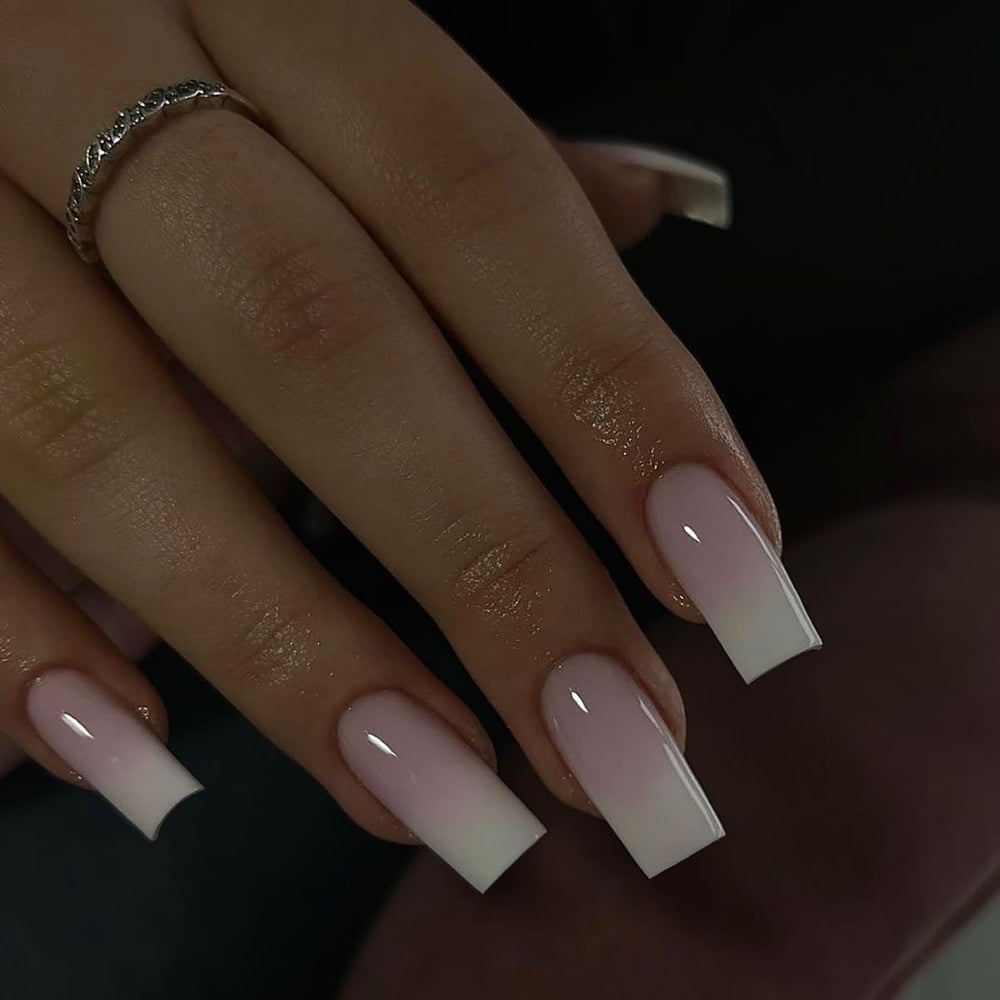 KQueenest Uñas postizas rosas Gradiente: acabado suave y uso diario sin esmalte