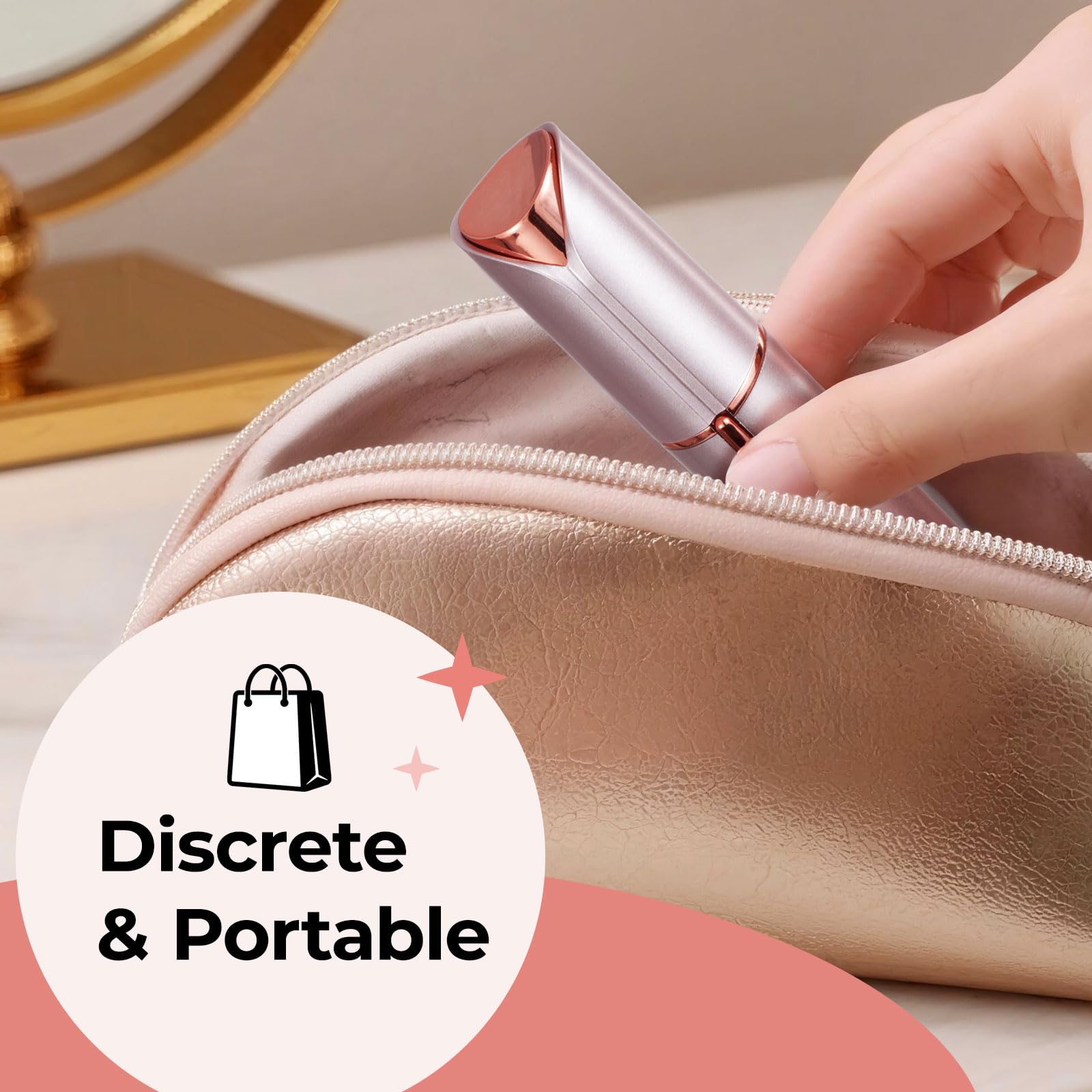 KRADAA travel mini shaver fits in small bags.