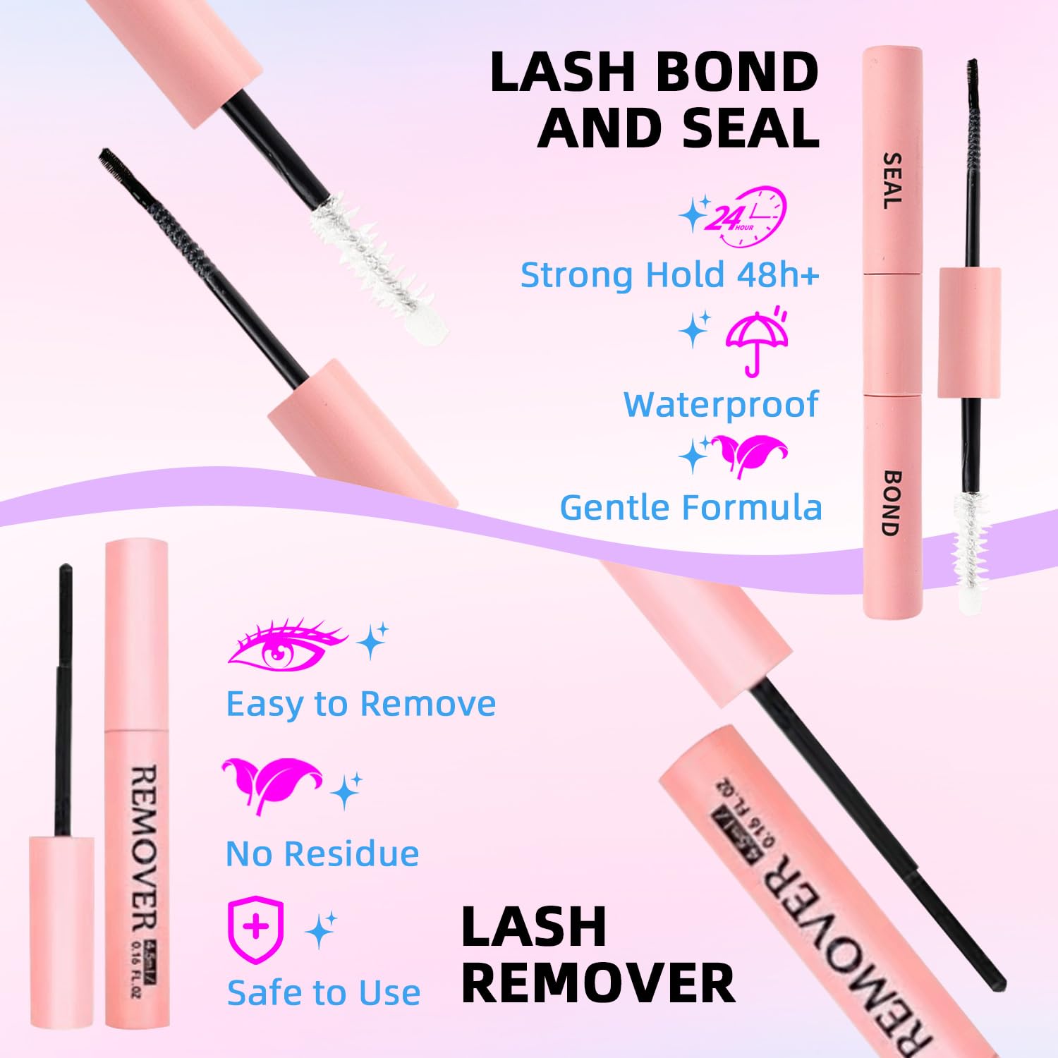 Kraeci lash bond and seal offer secure, long-lasting hold.