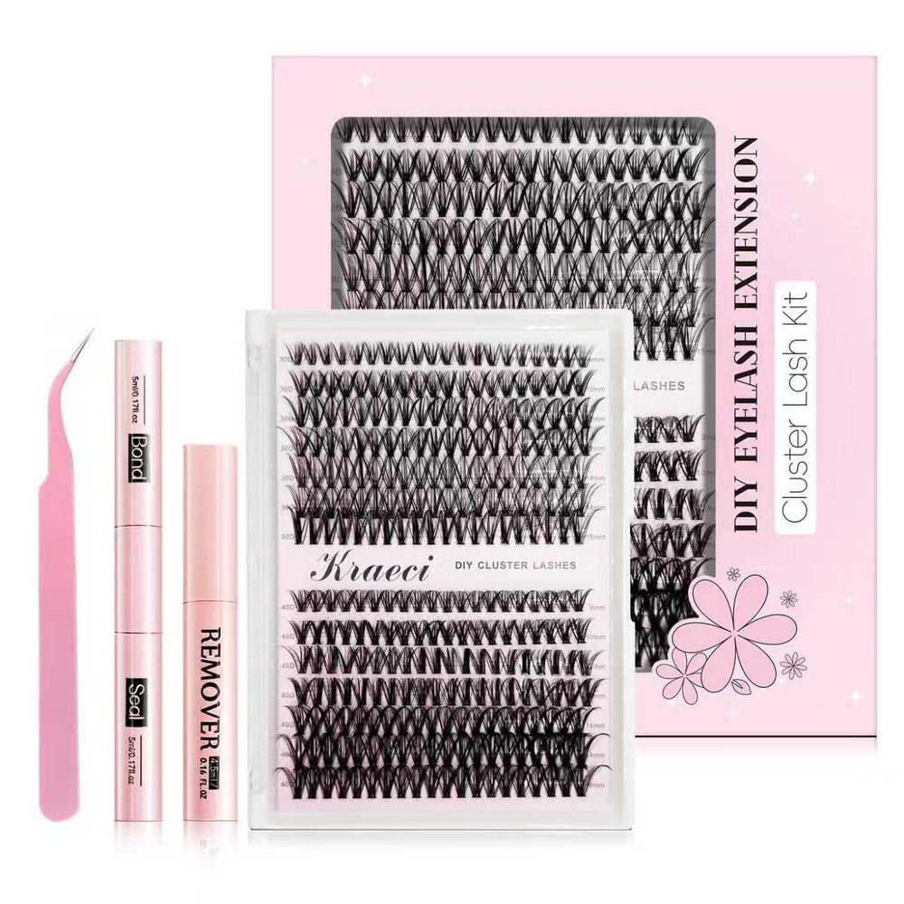 Kraeci Lash Extension Kit all-in-one starter set for at-home use.