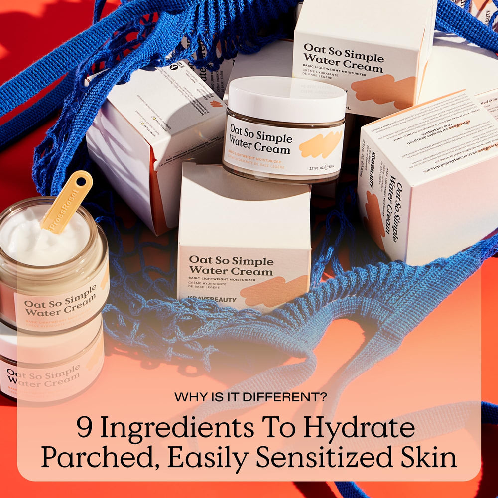 KraveBeauty Water Cream texture detail highlighting barrier-friendly hydration