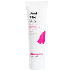 KraveBeauty Beet The Sun bottle with pump for easy daily application.