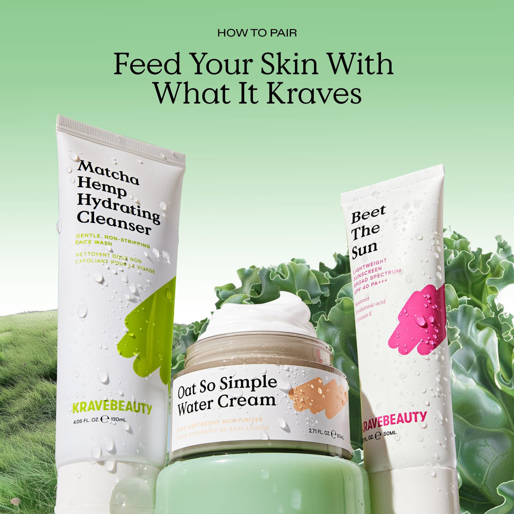 KraveBeauty Beet The Sun travel-sized 50 ml packaging.