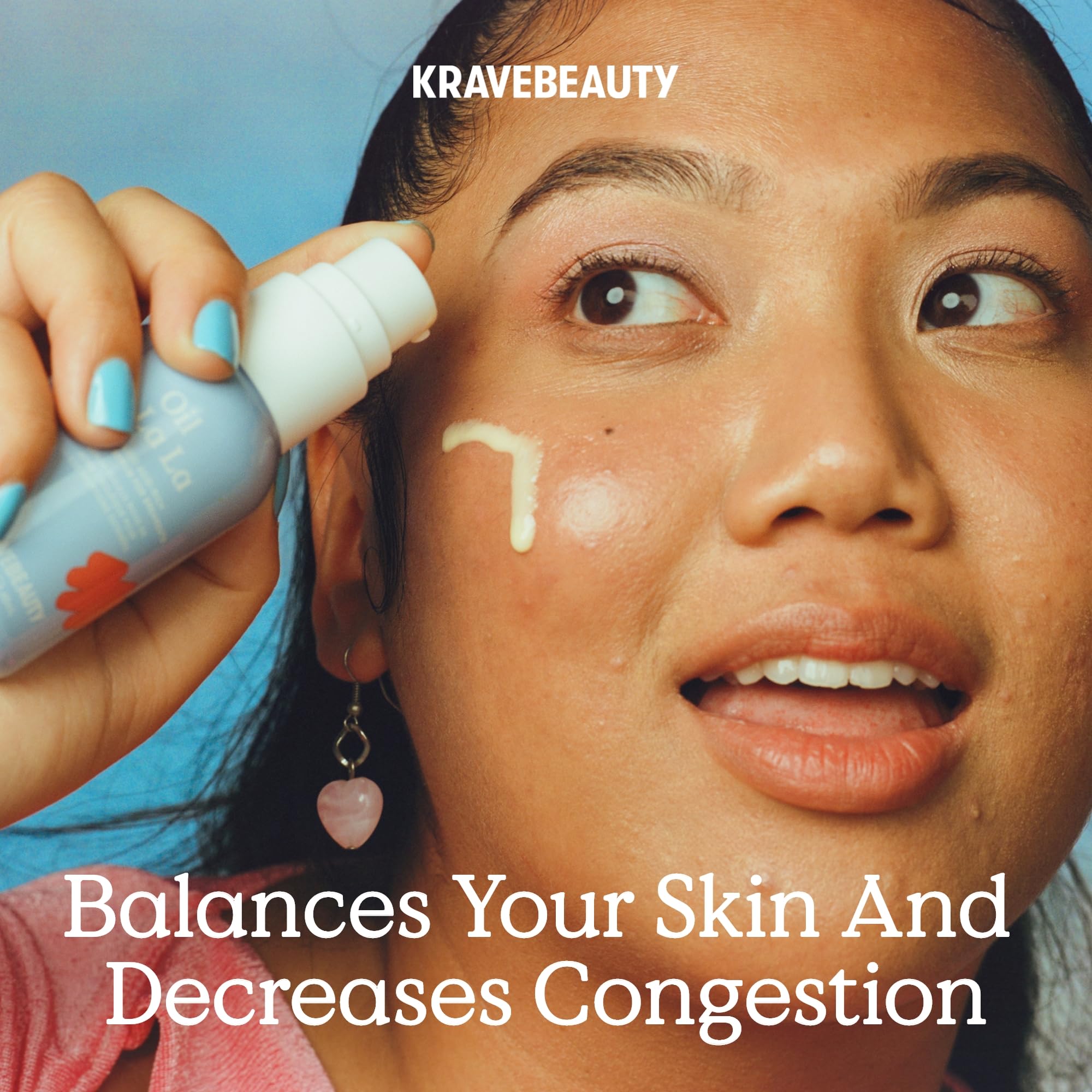 KraveBeauty Cicatide Complex highlights a soothing, skin-conditioning blend.