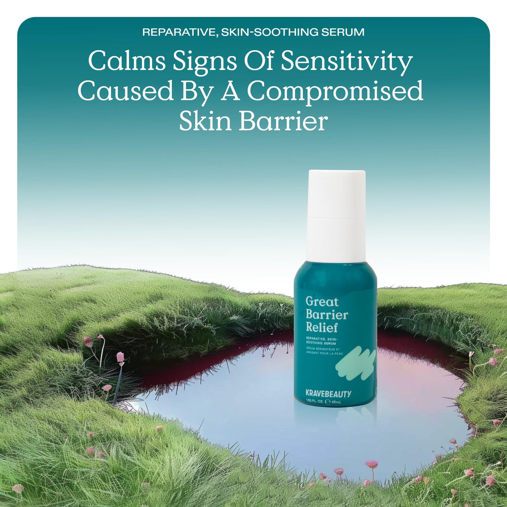 KraveBeauty Great Barrier Relief serum pump top enables controlled dispensation