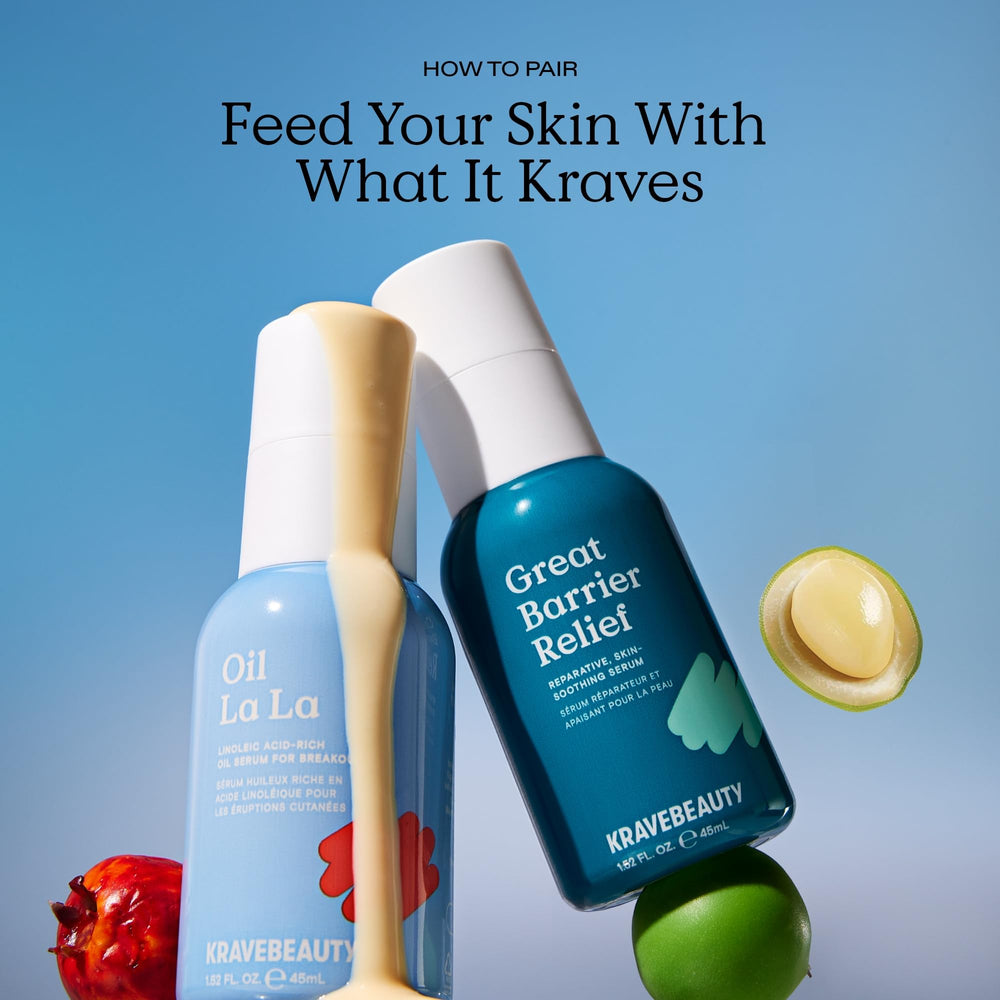 Morning routine shot shows layering serum under sunscreen