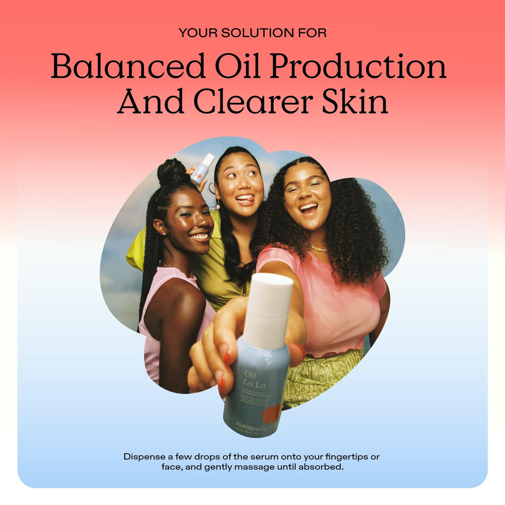 KraveBeauty Lightweight Oil texture shows quick absorption and comfort.