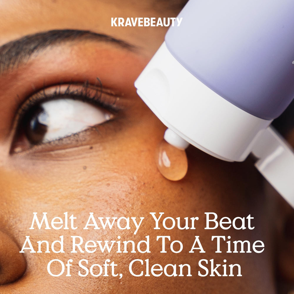KraveBeauty Makeup Re-wined SPF removal leaves a clean rinse.