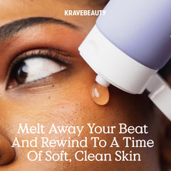 KraveBeauty Makeup Re-wined SPF removal leaves a clean rinse.