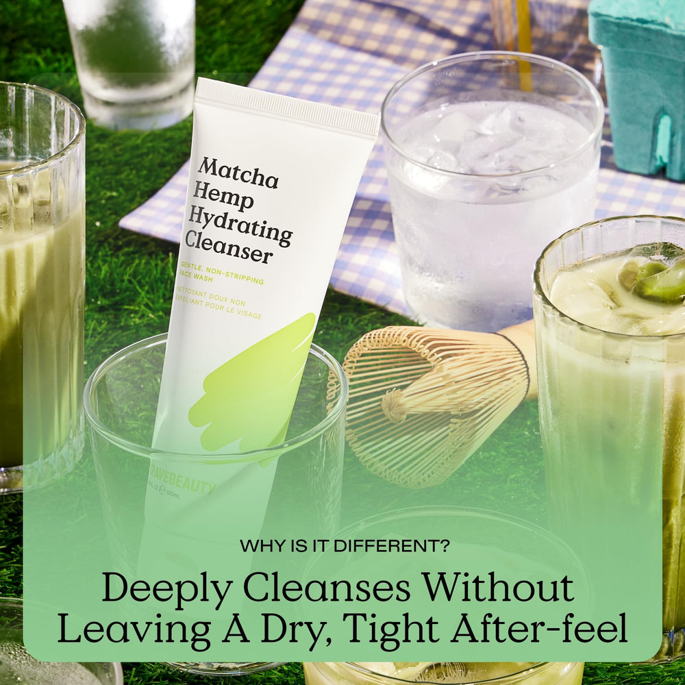 KraveBeauty Matcha Hemp Hydrating Cleanser 2-pack box communicates value and convenience for daily use.