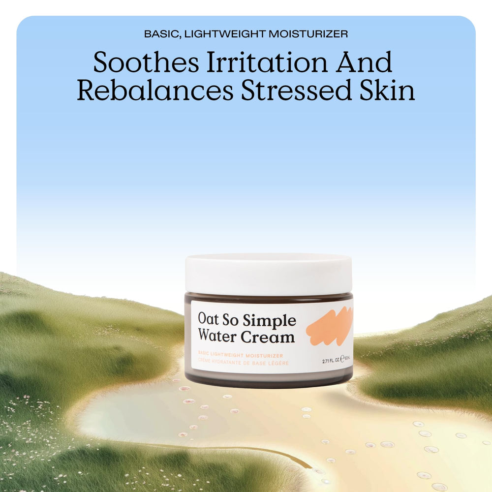 KraveBeauty Oat So Simple Water Cream ingredient spotlight on oat extract and squalane for calm skin