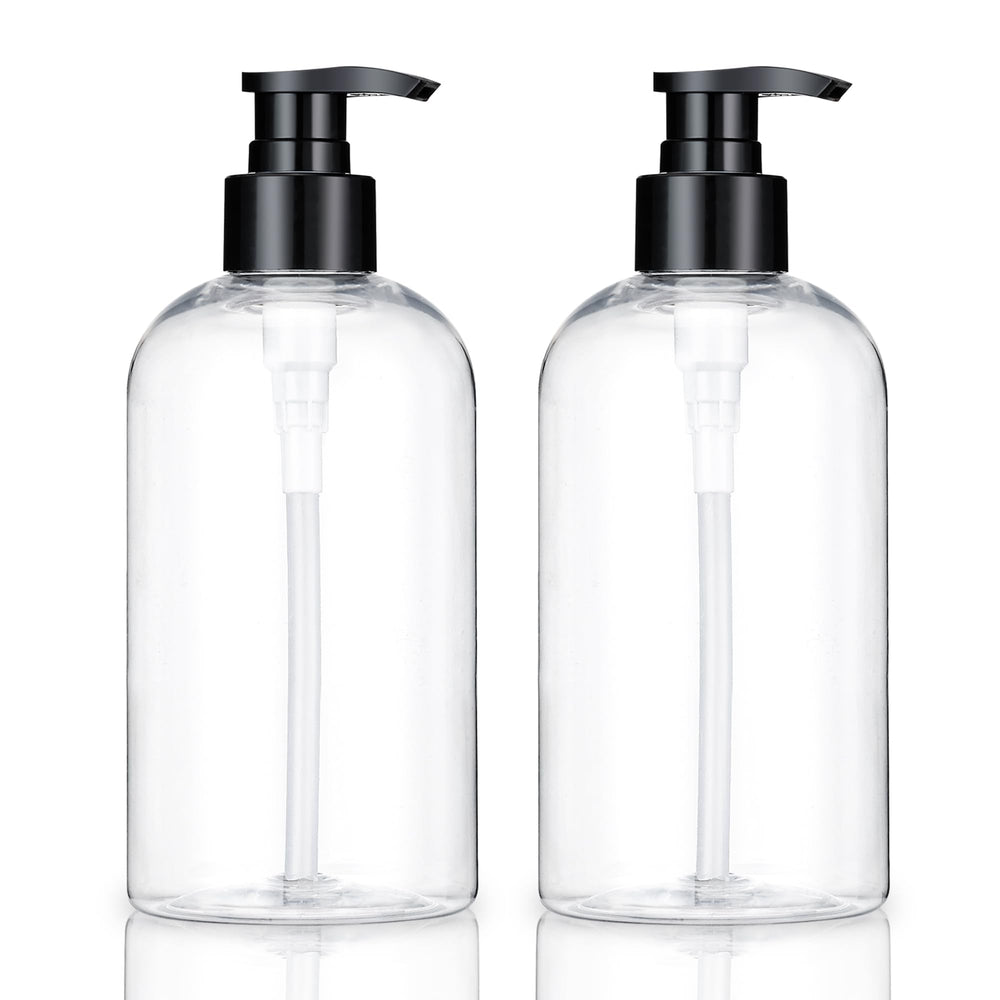 KREMORV empty bottle 10oz, front view showing clear contents for easy refills.