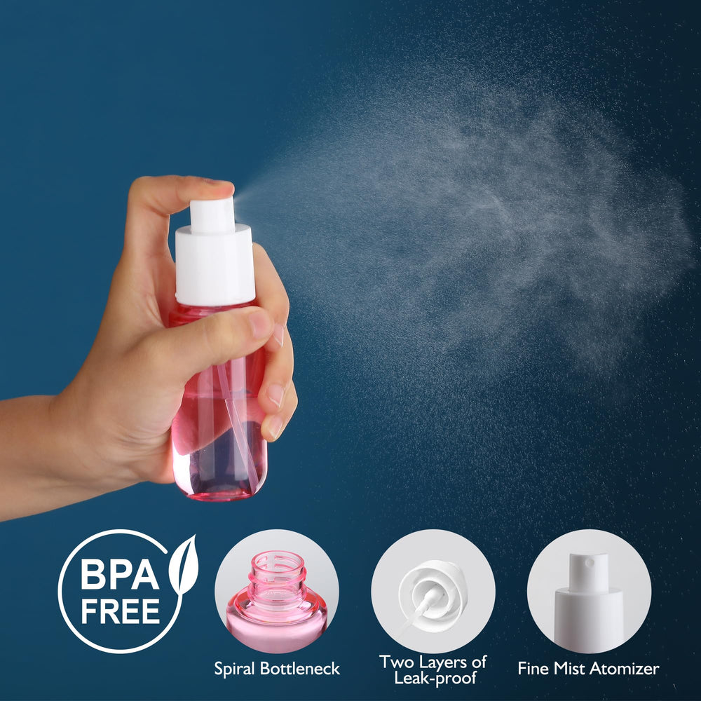 KREMORV 40ml spray bottle transparent body to monitor liquid levels.