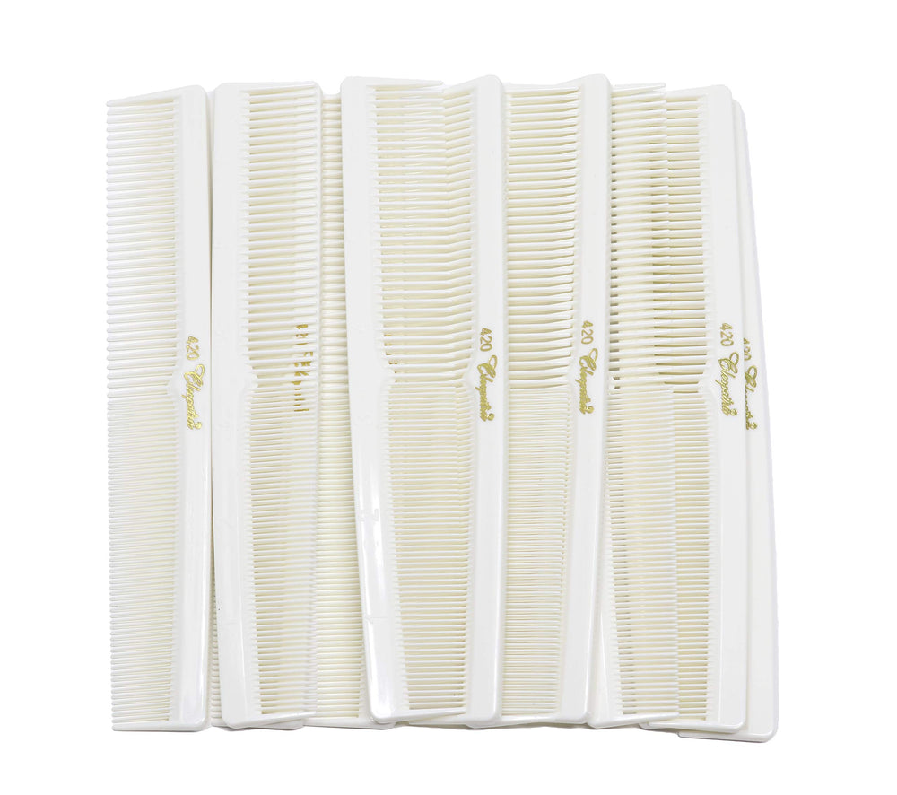 Krest Cleopatra 420 white comb with case, ideal for professional use and sterilization readiness