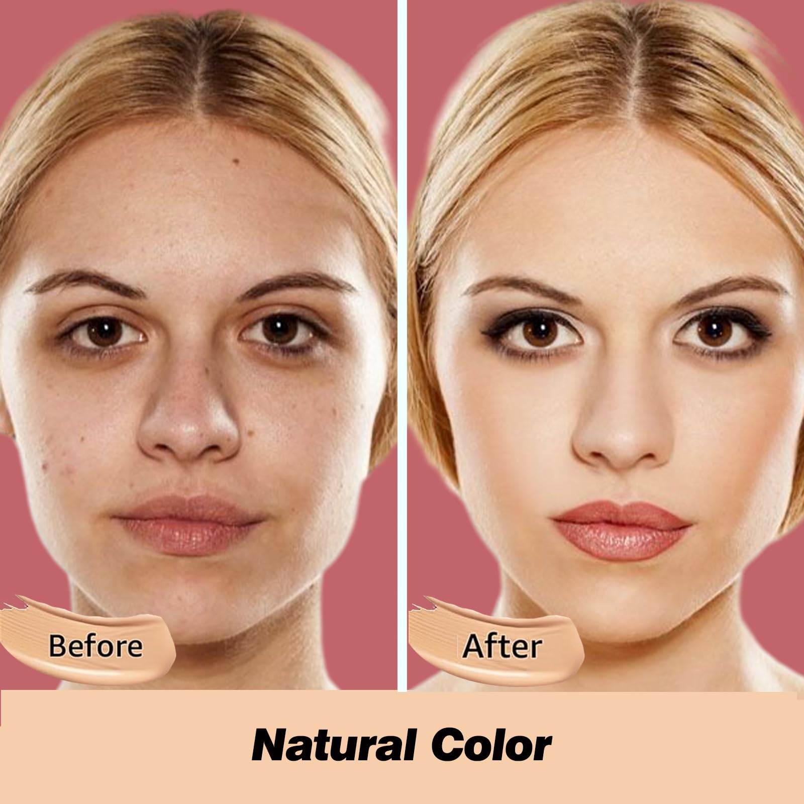 Kriloneal CC Cream natural nude finish close-up shows seamless texture.
