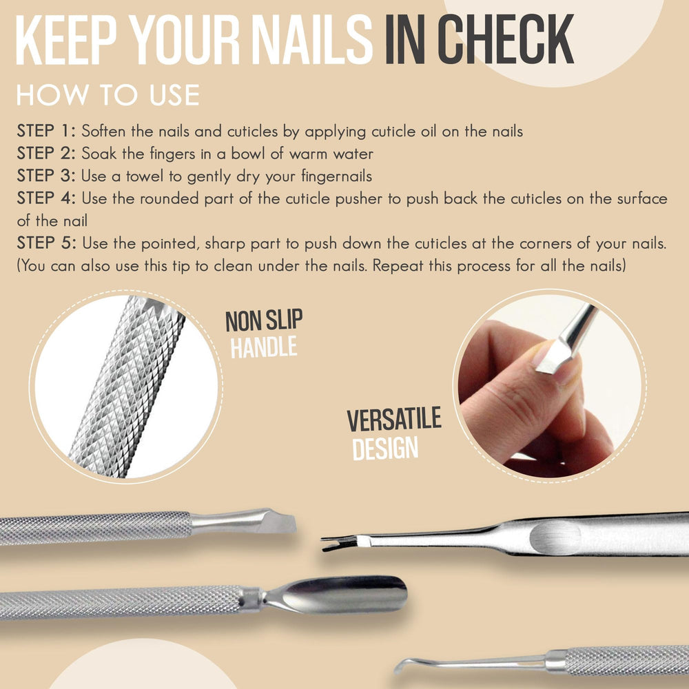 Krisp Beauty 4-pack nail tools kit kept in a protective pouch for storage.